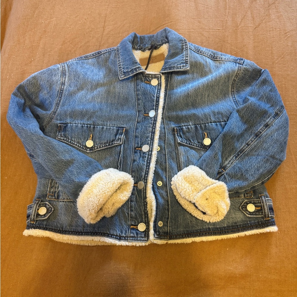 Blank NYC Denim Sherpa Jacket